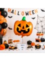 Balão Metalizado Abóbora 24 Polegadas 61cm Decoração Halloween Flutua com Gás Hélio