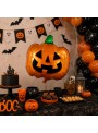 Balão Metalizado Abóbora 24 Polegadas 61cm Decoração Halloween Flutua com Gás Hélio
