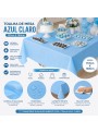 Toalha de Mesa Descartável de Luxo Azul Claro – 1 unidade