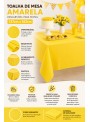 Toalha de Mesa Descartável de Luxo Amarelo Candy 137 x 183cm