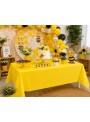 Toalha de Mesa Descartável de Luxo Amarelo Candy 137 x 183cm