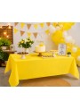Toalha de Mesa Descartável de Luxo Amarelo Candy 137 x 183cm