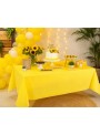 Toalha de Mesa Descartável de Luxo Amarelo Candy 137 x 183cm