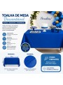 Toalha de Mesa Retangular Azul Royal Descartáveis para Festa