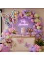 Balão Metalizado Borboleta Com Flores 91x69,5cm Festa Jardim