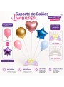 Suporte Para Balões Arco Iris Luminoso 5 Hastes Decoração