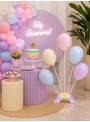 Suporte Para Balões Arco Iris Luminoso 5 Hastes Decoração