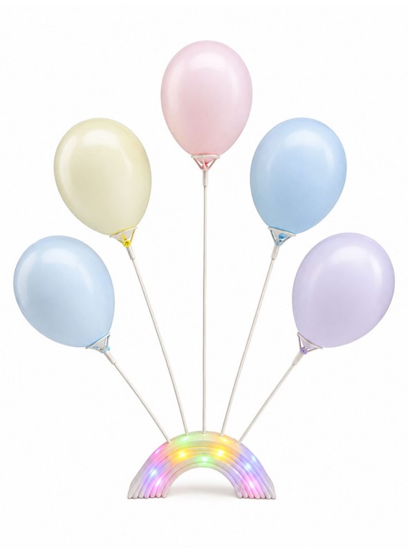 Suporte Para Balões Arco Iris Luminoso 5 Hastes Decoração