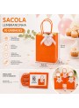 Sacola De Papel Laranja 22x16,5cm 10 Unidades Lembrancinha