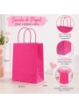 Sacola De Papel Rosa Pink 22x16,5cm 10 Unidades Lembrancinha