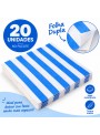 Guardanapo de Papel Listras Azul Folha Dupla 33x33 20 Unidades