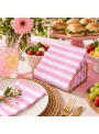 Guardanapo de Papel Listras Rosa Claro Folha Dupla 33x33 20 Unidades