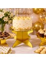 Boleira para Doces Desmontável Reutilizável Festa Dourada 20cm