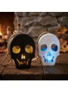 Mini Caveira De Halloween Com Luz De Led E Cordão 1 Und