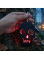 Mini Caveira De Halloween Com Luz De Led E Cordão 1 Und