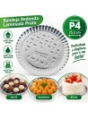 Bandeja Redonda Laminada Prata P4 25,5cm Descartável de Festa