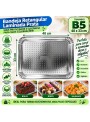 Bandeja Laminada Retangular Prata B5 40x33cm 1 Unidade
