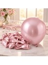 Balões de Látex Rosa Soft Metálico 05 Polegadas 13cm São Roque 25 Unidades