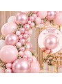 Balões de Látex Rosa Soft Metálico 05 Polegadas 13cm São Roque 25 Unidades