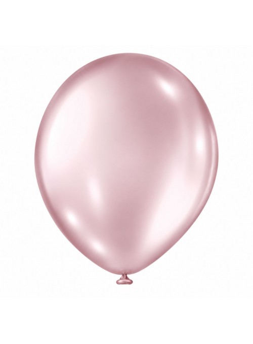 Balões de Látex Rosa Soft Metálico 11 Polegadas 28cm São Roque 25 Unidades