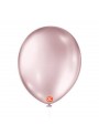 Balões de Látex Rosa Soft Metálico 11 Polegadas 28cm São Roque 25 Unidades