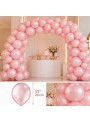 Balões de Látex Rosa Soft Metálico 11 Polegadas 28cm São Roque 25 Unidades
