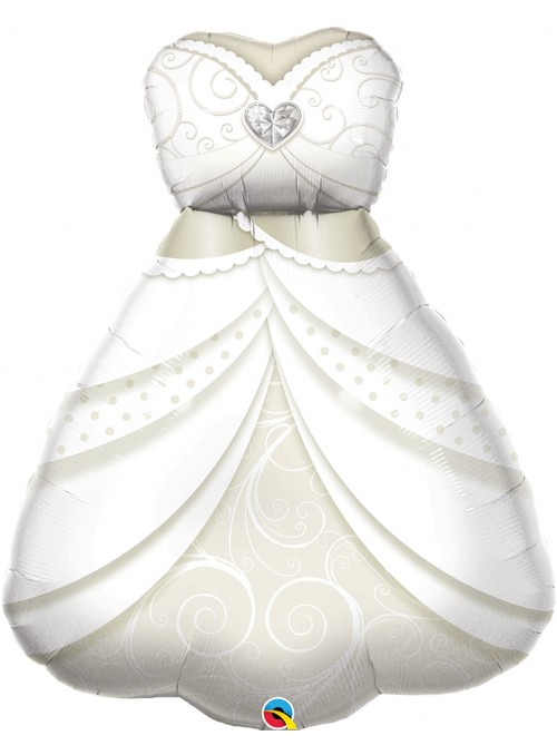 Balão Metalizado Casamento Vestido de Noiva – 1 unidade
