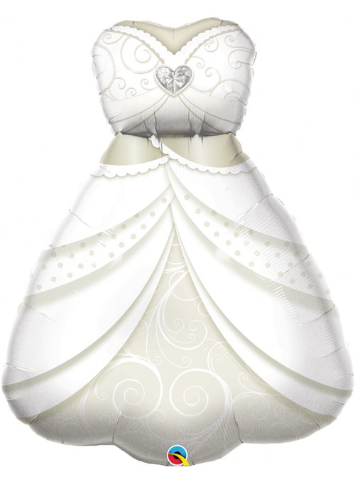 Balão Metalizado Casamento Vestido de Noiva  – 1 unidade