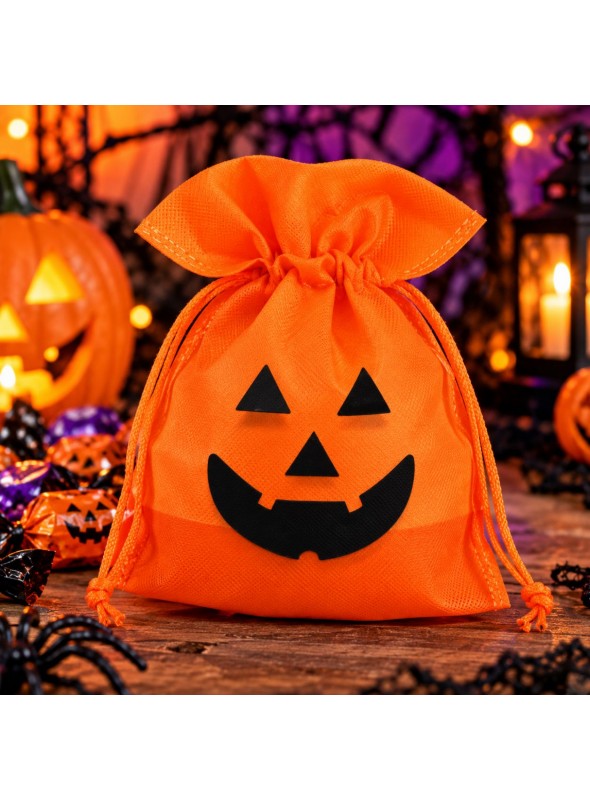 Saquinho Tecido Para Lembrancinha Doces e Travessuras Halloween 1 Und