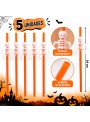Canudo de Plástico Halloween Esqueleto 27cm Silver Festas 5 Unidades
