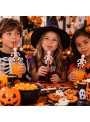 Canudo de Plástico Halloween Esqueleto 27cm Silver Festas 5 Unidades
