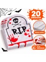 Guardanapo de Papel Lápide com Sangue Halloween Folha Dupla 20 Unidades