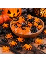 Decoração Festa Halloween Mini Aranha Colorida pct 30 und
