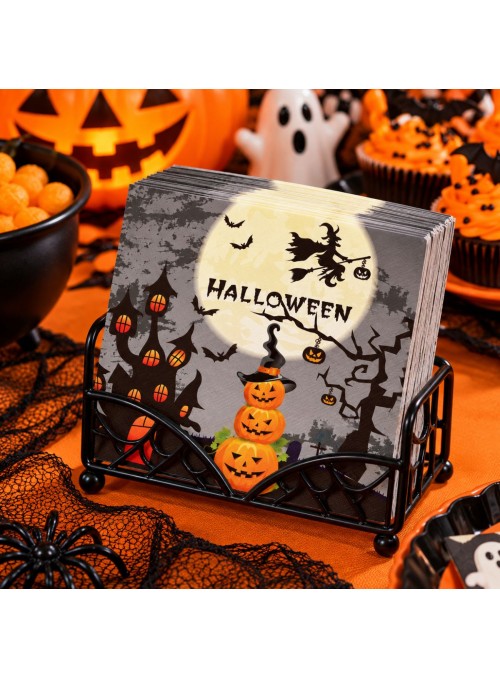Guardanapo De Papel Estampado Noite De Halloween 33x33