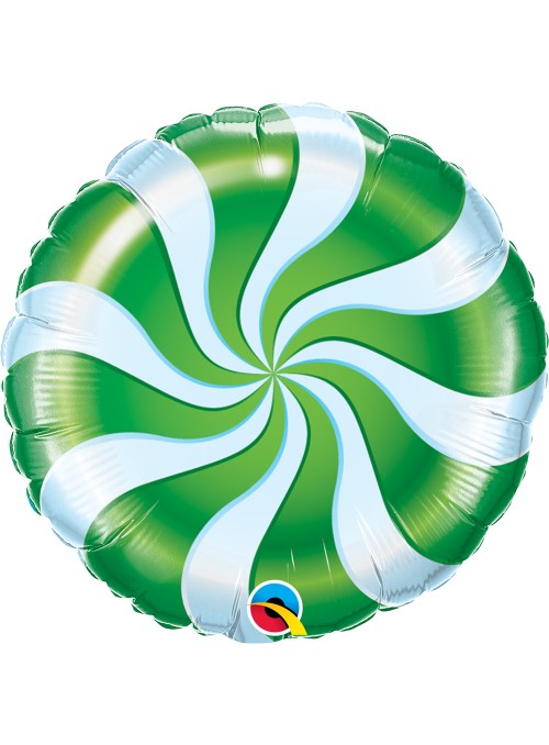Balão Metalizado Bala Pirulito Verde – 1 unidade