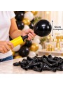 Balão de Látex Preto Ebano 5 Polegadas 13cm São Roque 50 Unidades
