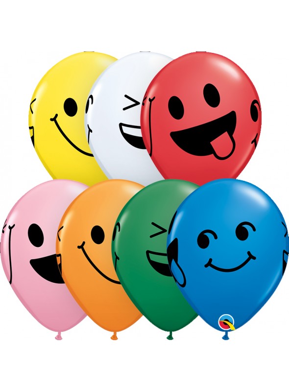 Balões de Látex Carinhas Sorridentes – 10 unidades