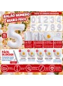 2 Unidades Balão Metalizado Número Branco 16 Polegadas 40cm Números a Escolher
