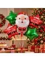 Kit Balão Metalizado Natal Papai Noel Merry Christmas Com 5 Ud