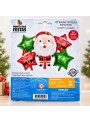 Kit Balão Metalizado Natal Papai Noel Merry Christmas Com 5 Ud