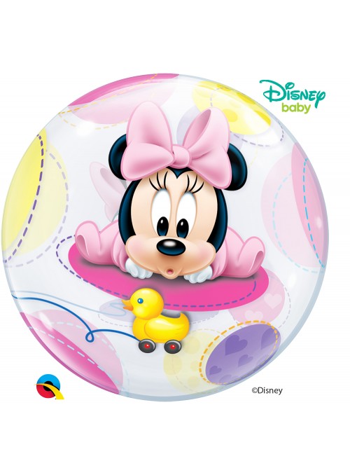 Balão Bubble Transparente Minnie Baby – 1 unidade