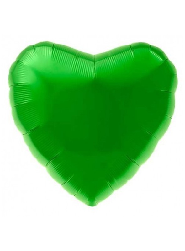 Balão Metalizado Coração Verde Claro – 1 unidade