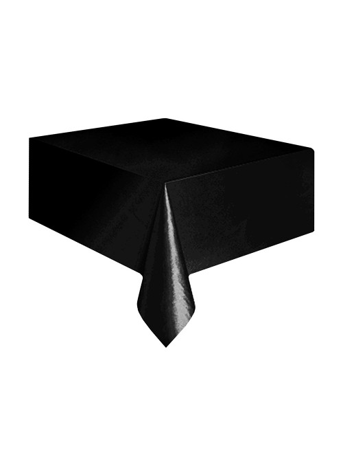 Toalha de Mesa Descartável de Luxo Preto – 1 unidade