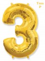 Balões Metalizados Dourado Números Tamanho P