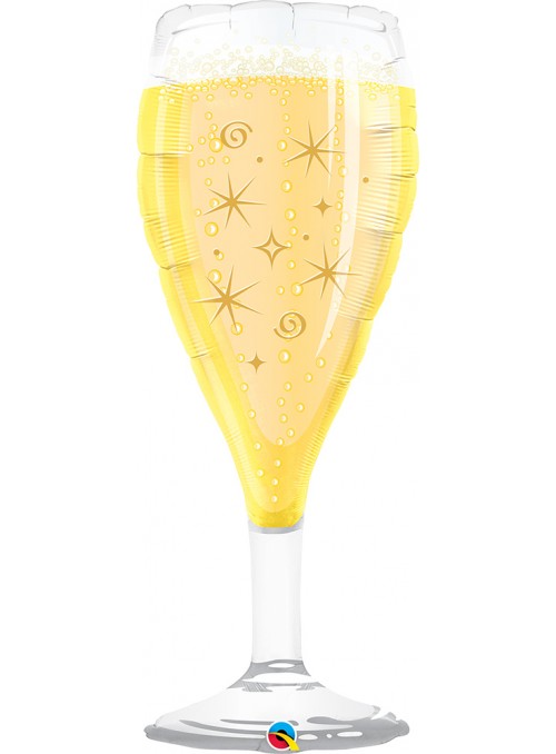 Balão Metalizado Qualatex Taça de Espumante – 1 unidade