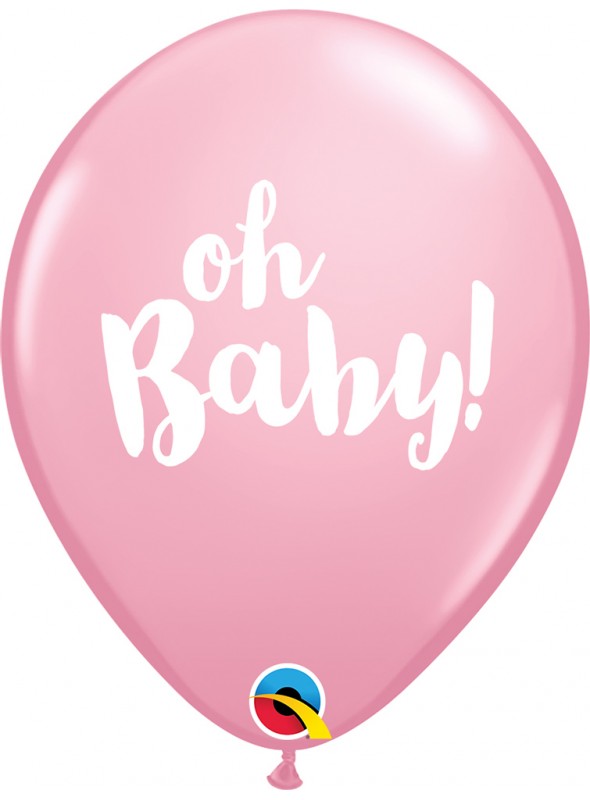 Balões de Látex Oh Baby Menina Qualatex – 10 unidades