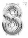 Balões Metalizados Prata Números Tamanho P