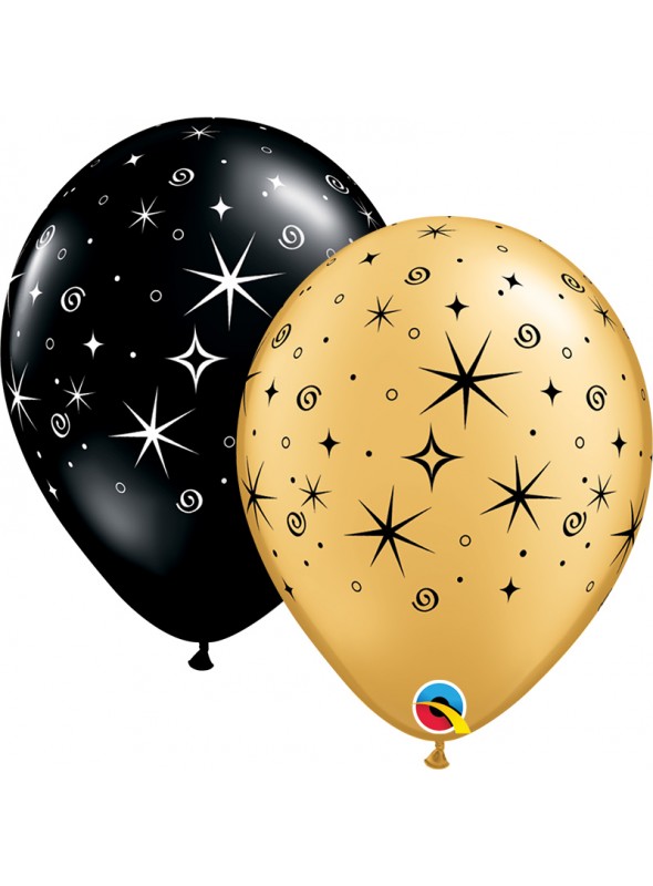 Balões de Látex Faíscas e Espirais Qualatex – 10 unidades