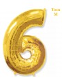 Balões Metalizados Dourado Números Tamanho M