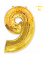 Balões Metalizados Dourado Números Tamanho M